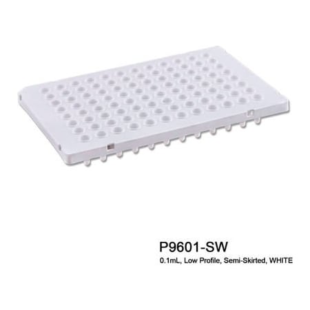 Mtc Bio MTC Bio PureAmp PCR Plate For 0.1 ml Tube, 96 Place, Semi Skirted, White, 50 Pack P9601-SW